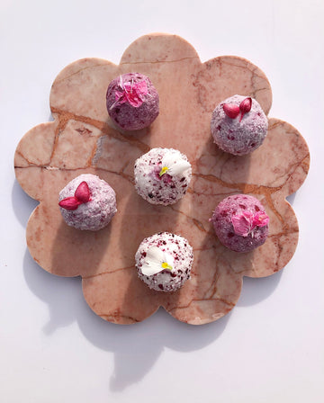 Raw Vegan No Bake Boysenberry Coconut Bites